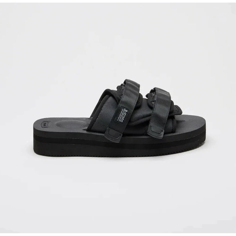 SUICOKE MOTO-VPO OG-056VPO Black Vibram Platform‎ Slides Sandals Slippers Size 5